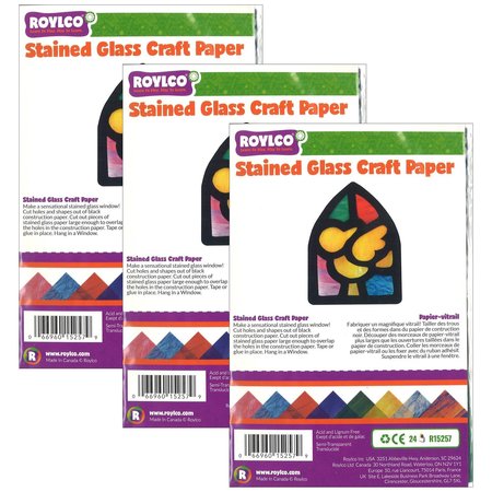 ROYLCO Stained Glass Paper, 8-1/2in. x 11in. Sheets, 72PK 15257